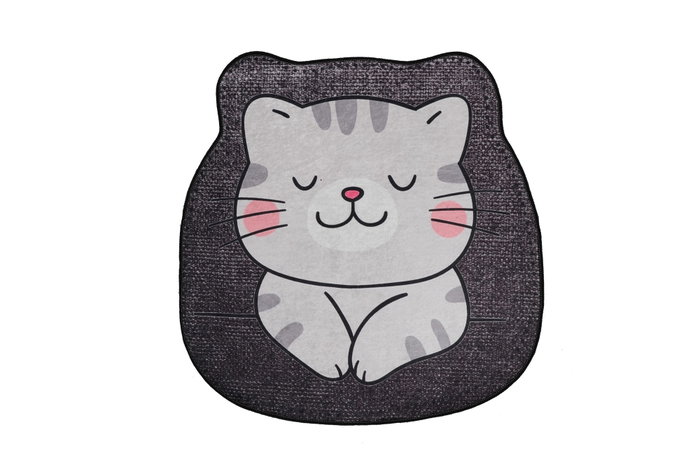 Mijölnir Neko Alfombrilla de baño Gris 100x100 cm